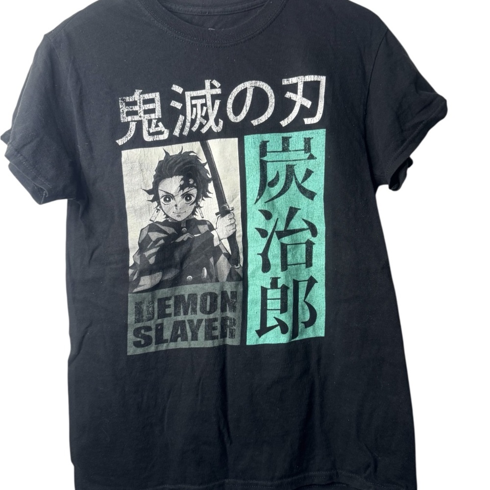Youth Black Demon Slayer Graphic T-Shirt
